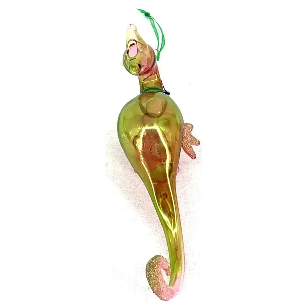 Seahorse Christmas Ornament Hand Blown 6